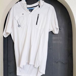 Marc ecko white polo